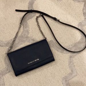 Navy Saffiano Michael Kors convertible crossbody